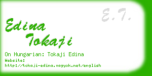 edina tokaji business card